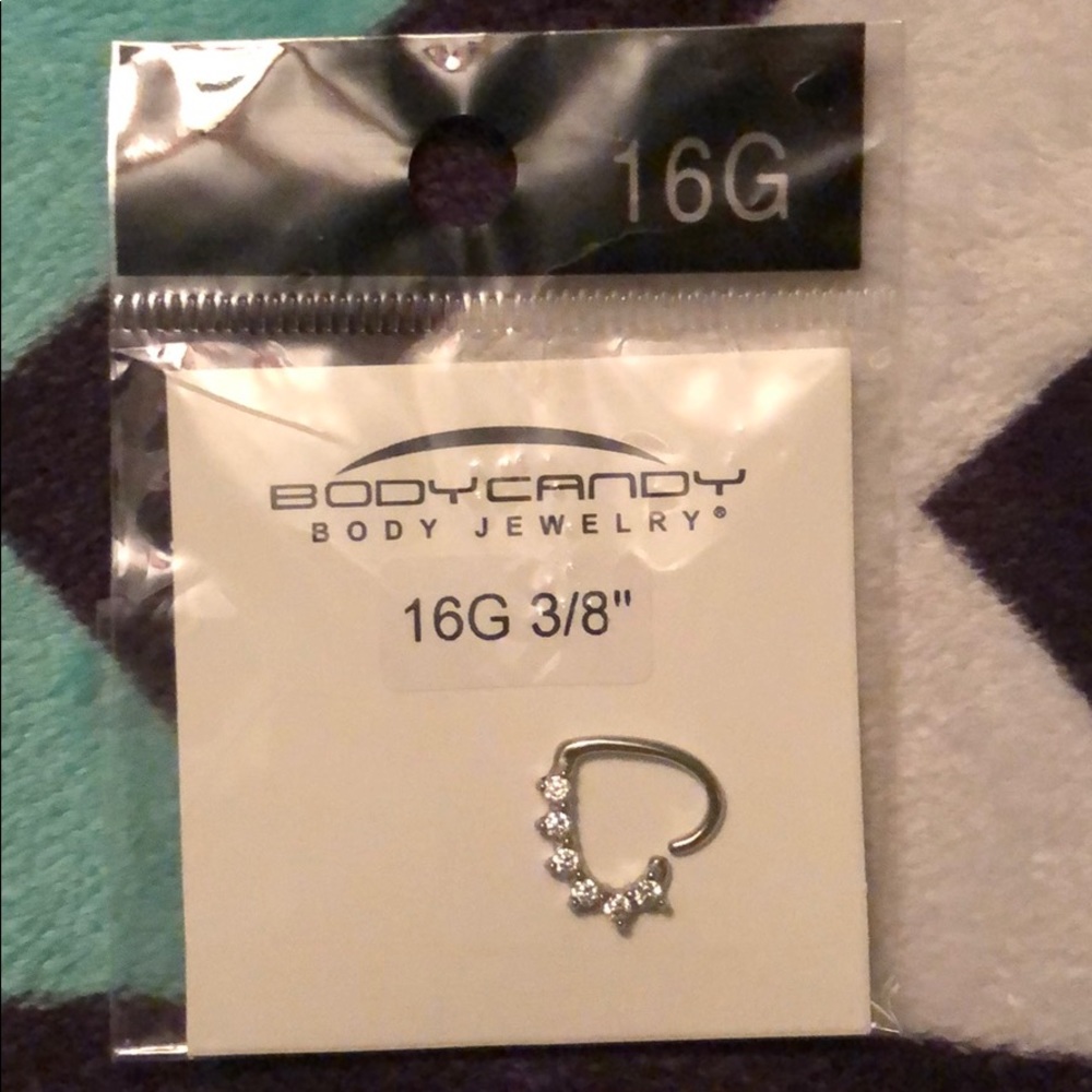 Left Daith Piercing Heart Hoop